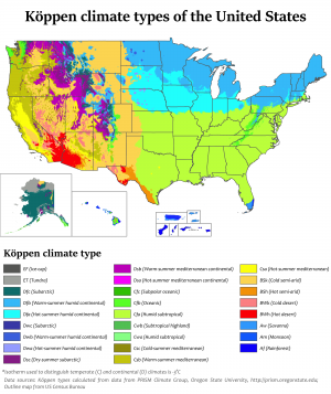 Koppen Climate USA Types image